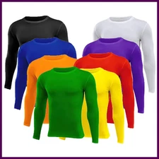 Men Women Kids Children Boy Girl Compression Running Long Base T Shirt.