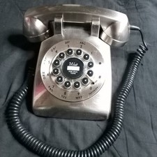 Vintage Silver Crosley Telephone Model CR-58 Digital/Rotary Desk Phone 2003