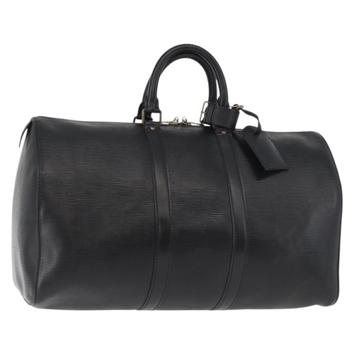 LOUIS VUITTON Epi Keepall 45 Boston Bag Black M42972 LV Auth 179739A