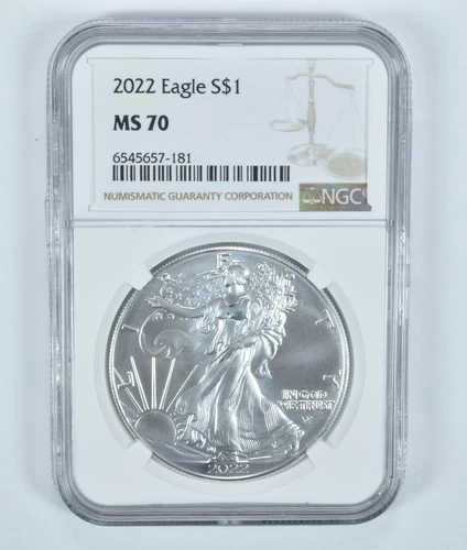 2022 American Silver Eagle MS70 NGC Brown Label *6871