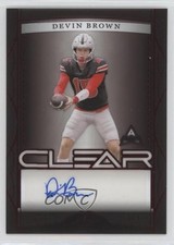2022 Leaf Trinity Clear Auto Black Foil Red 1/1 Devin Brown #CA-DB1 Auto 0yk4