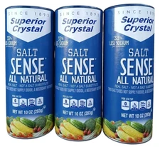Salt Sense All Natural salt with 33% less Sodium Pack of 3
