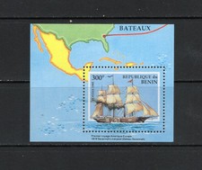 S9093 Benin 1995 Schiffe Flügel Paddel Dämpfer Blatt MNH