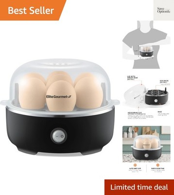 Easy Egg Cooker Electric 7-Egg Capacity, Soft, Medium, Hard-Boiled Egg Cooker...