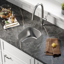 Well Made Forever SM-KU635, Toulouse 13 x 15 Stainless Steel Single Basin Underm