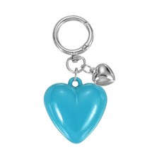 Resin Cute Heart Keychain for Women for Handbag Blue