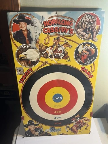Vintage Hopalong Cassidy 1Western Star 940-50 Marx Tin Litho 27" Target