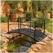 Zierbrücke / Teichbrücke aus Metall dekorative Gartenbrücke für Teiche HTI