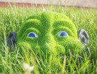 Large Garden Hedge Ornament Face Peeker Outdoor Decoration Flocked Moss Novelty