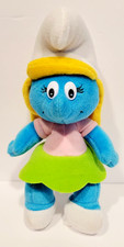 Smurfette Plush 8 Giocattoli 2001 The Smurfs Pink Green Dress Italy