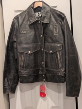 Diesel Men s Black Leather Jacket Spread Coll...