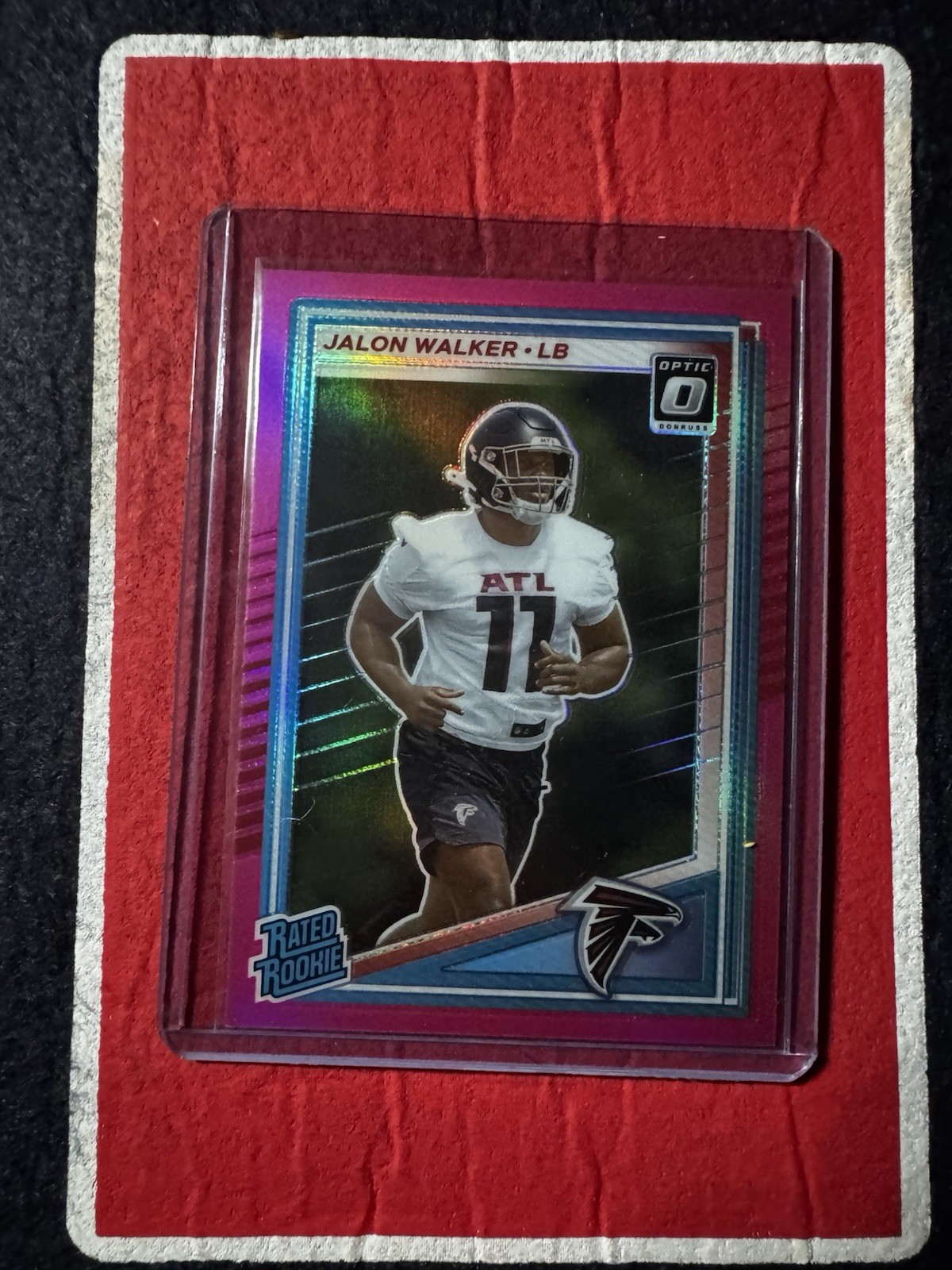 Jalon Walker - 2025 Donruss Optic Preview Pink Prizm Rated Rookie #344 Falcons