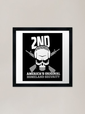 Second Amendment America's Original Gerahmtes Wandbild Poster Leinwanddruck Bild
