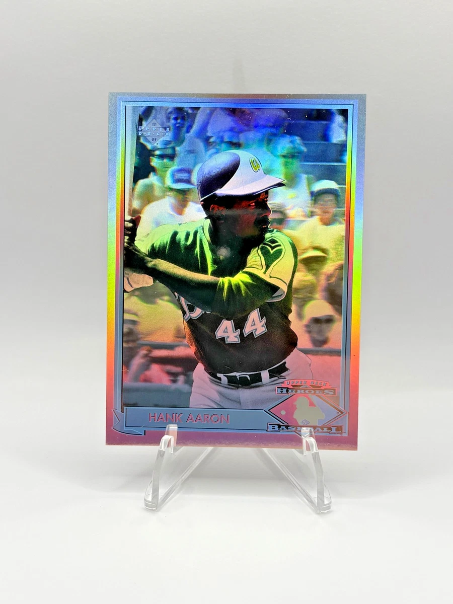 hank aaron holographic card 1991 Upper Deck Hank Aaron Heroes of Baseball Hologram Card #HH1 NM