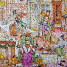 Vintage Springbok Puzzle A CHRISTMAS CAROL 1000pc Scrooge 24 X 30 COMPLETE