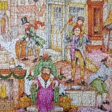 Vintage Springbok Puzzle A CHRISTMAS CAROL 1000pc Scrooge 24 X 30 COMPLETE