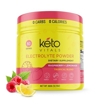 Keto Vitals Electrolytes Powder - Sugar Free Keto Electrolytes Powder with Po...