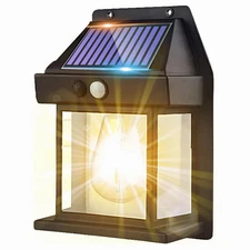 LED Solar Wall Light PIR Motion Sensor Outdoor Lantern Garden Yard Security Lamp