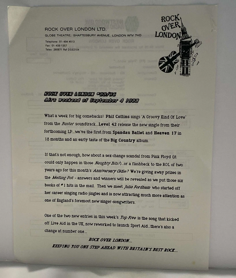 Phil Collins - Status Quo - Level 42 - Rock Over London - 2LP - Vinyl - RL-8836 - Image 2 of 4