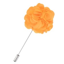 1 Confezione Spilla Boutonnieres Fiori di Camelia Spille da Bavero [8,5 cm, Arancione]