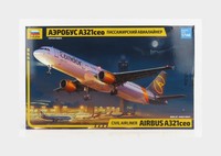 1:144 Zvezda Airbus Airbus A321Ceo Airplane Civil Airliner 2002 Kit ZS7040 Model