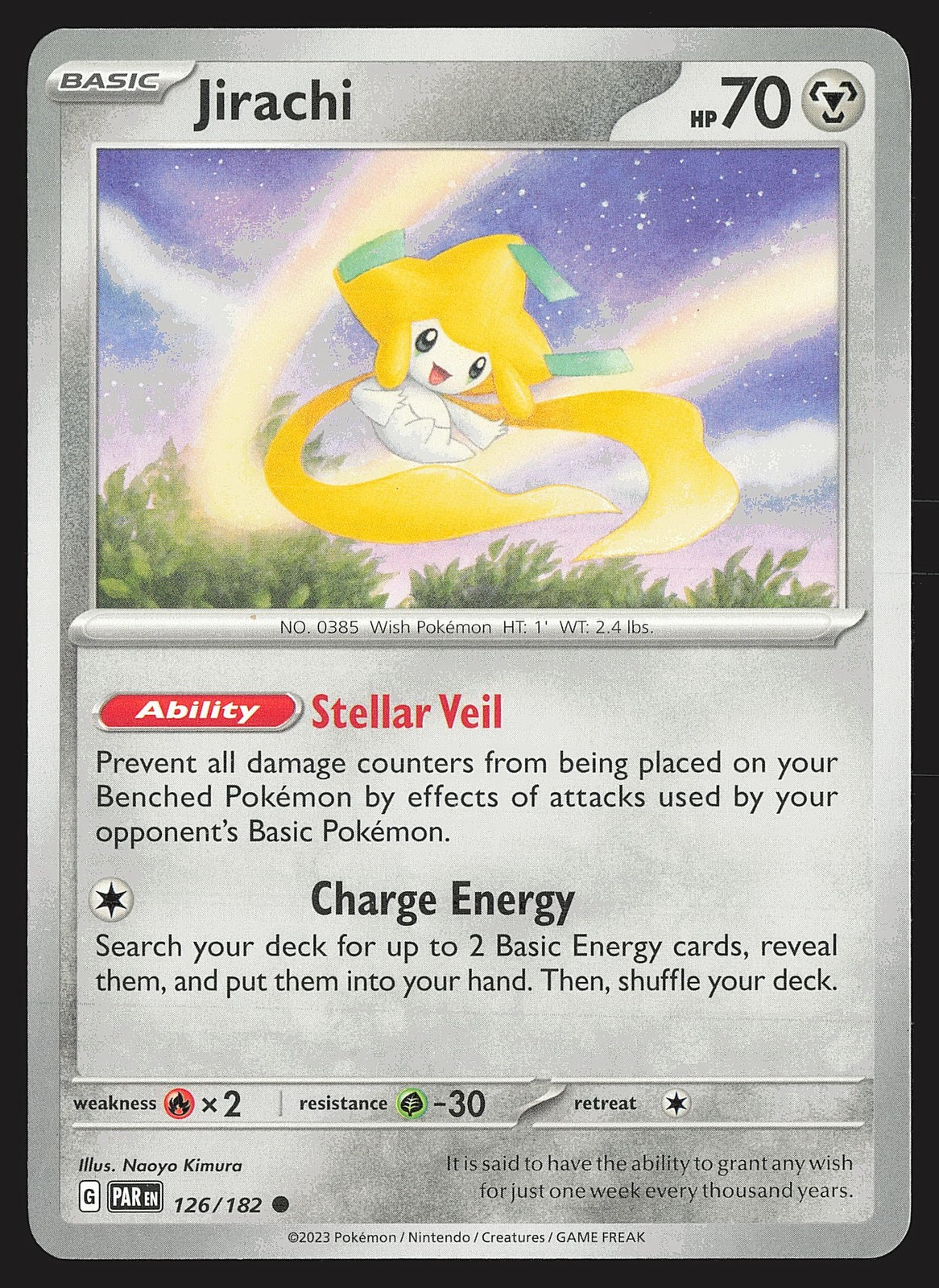 SV04: Paradox Rift Jirachi #126/182 Common Pokemon Card