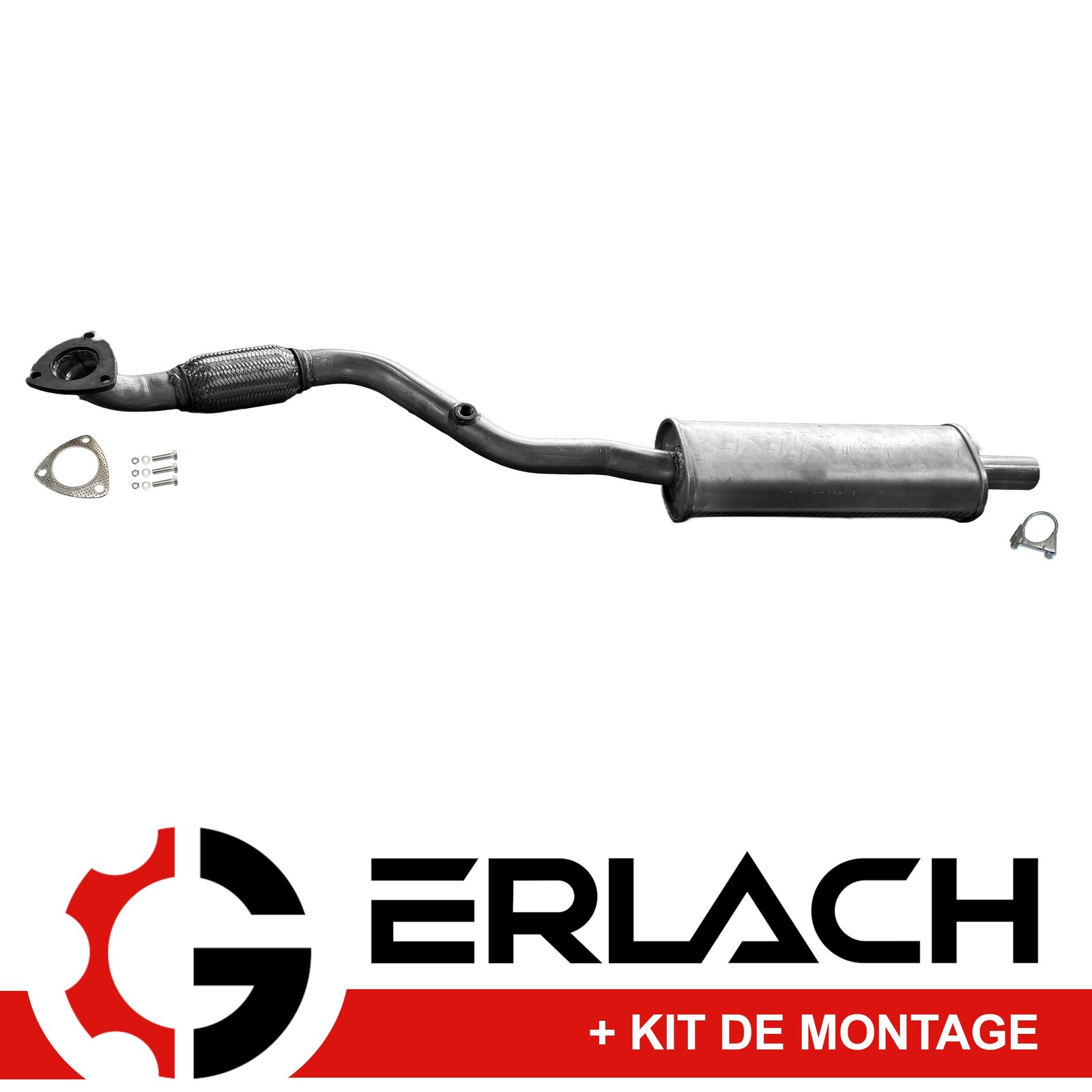 Silencieux avant Opel Combo 1.6 CNG en acier renforcé anti rouille