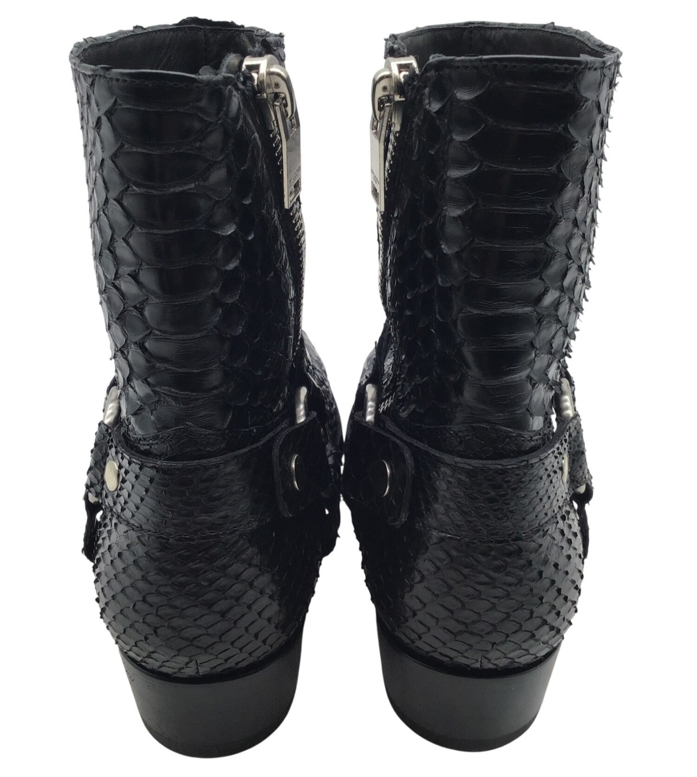Saint Laurent Black Python Leather Ankle Boots Wo… - image 2