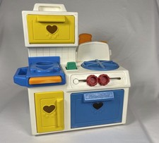 Vintage 1990 Fisher-Price Toddler Kitchen Pretend Play Stove No accessories