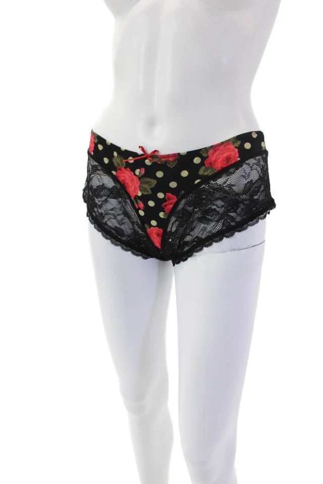 Bragas Lise Charmel para mujer con estampado floral de lunares negras talla 12 Foto 2 de 4