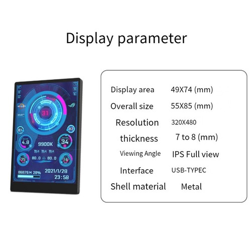 3 5 Inch USB Powered IPS Secondary Screen for Efficient Computer Setup - Zdjęcie 10 z 14