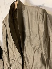 Vinci Mens 40R Sport Coat Blazer Trim Formal Jacket Blazer Brown Designed Italy