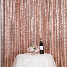 6x8FT Rose Gold Sequin Photography Backdrop Curtain For Party Decoration
