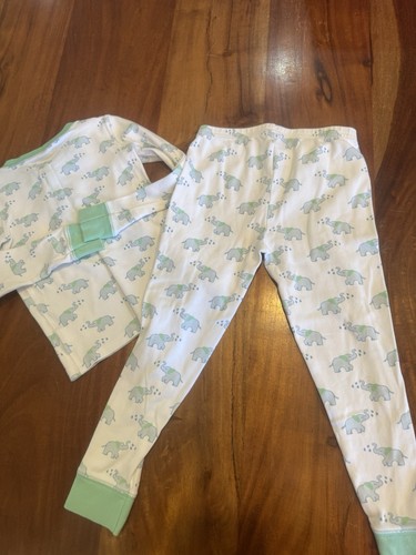 Boys TBBC The Beaufort Bonnet Company Elephant 2pc Pajamas 6 Cotton FLAW - Picture 4 of 5