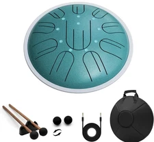 Steel Tongue Drum Electroacoustic,10 Inch 10 Notes Steel Hanpan Tongue Drum SALE