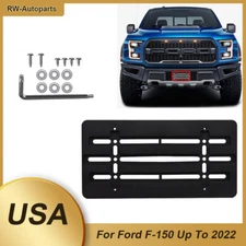 License Plate Frame Bracket Relocator Flat Bumper For Ford F-150 F150 Up To 2022