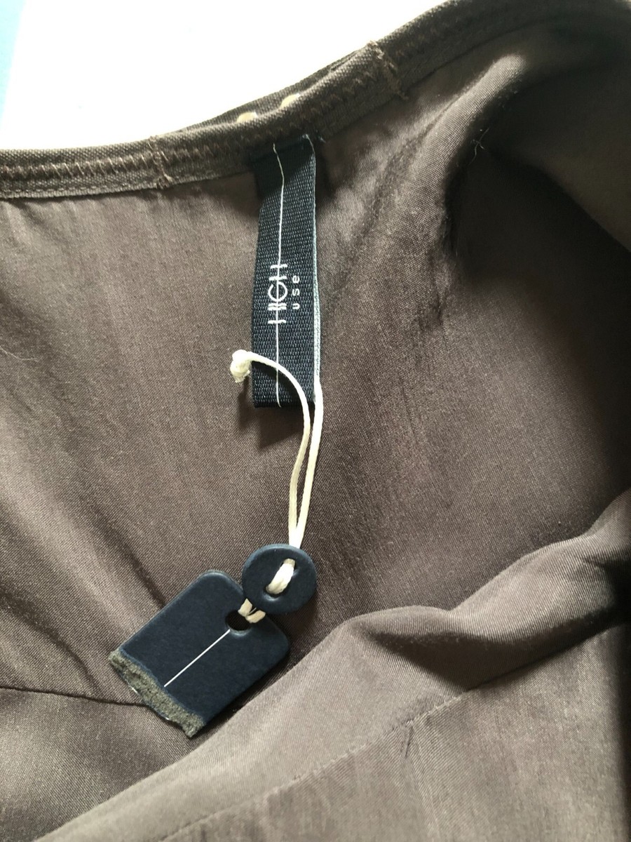 Jupe Portefeuille Asymétrique Girbaud Taille 38 - Couleur Grise, En Viscose Satin, Neuve Avec étiquettes