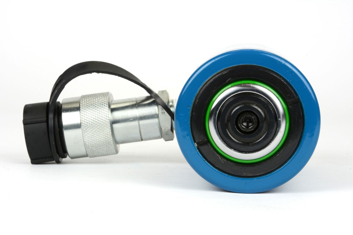 Martinetto Idraulico, RCH-20100 Cilindro Idraulico Cavo Uscita 20 Tonnellate Corsa 100mm Cric Idraulico Con Pompa Manuale CP-700 - Foto 9