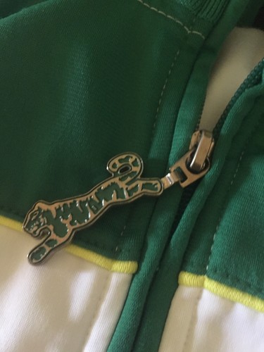 Le Tigre Men’s White Green Track Jacket Size Large Polyester - Picture 4 of 7