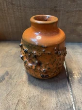 Vintage Unique Eclectic Island Lava Ceramic Jug Pot Crock Art Home Decor Hawaii?