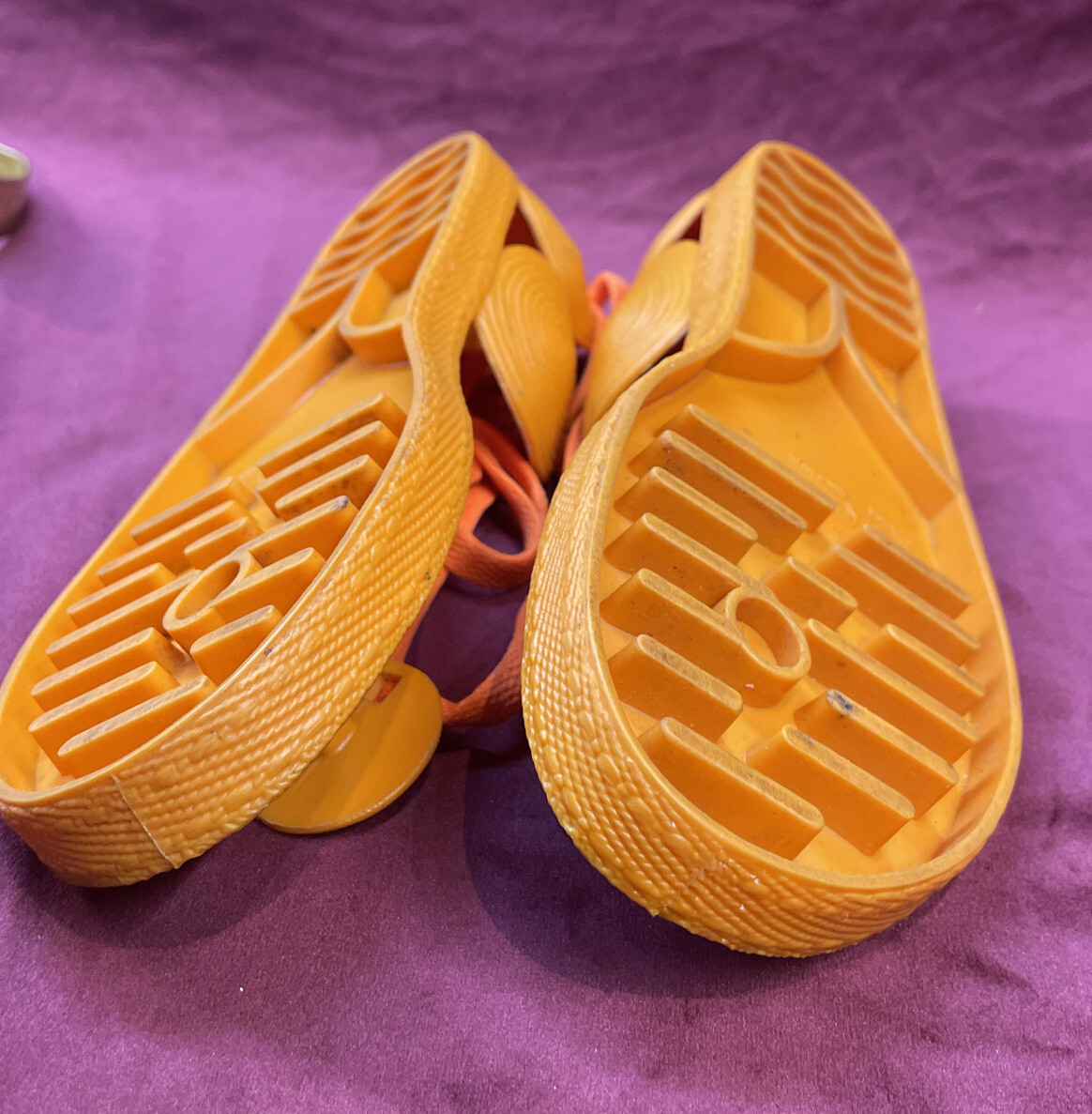 Vintage 1980s Jean Paul Gaultier Orange Roman Sandal  display picture 3