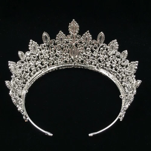 Wedding Crown Jewelry Vintage Bridal Hair Tiaras Copper Luxury Rhinestone Crowns - Picture 7 of 20