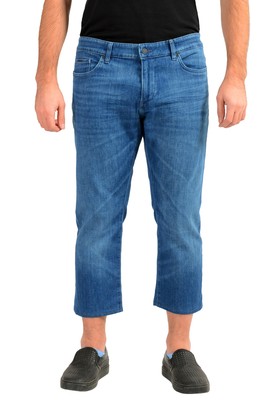 Hugo Boss Men's ''Delaware3-1'' Blue Straight Leg Cropped Jeans US 38 IT 54