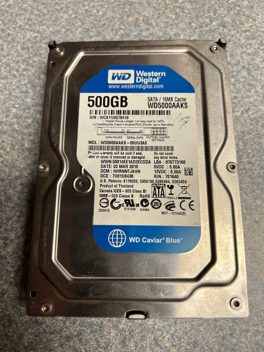 Western digital wd5000aaks 500gb hard drive clearance