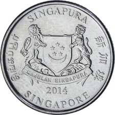 [#1383519] Singapore, 20 Cents, 2014