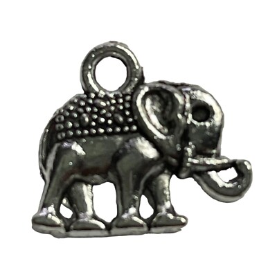 Elephant Pendant Silver Tone Charm Bracelet Necklace Jewelry Craft Dangle u b Bo