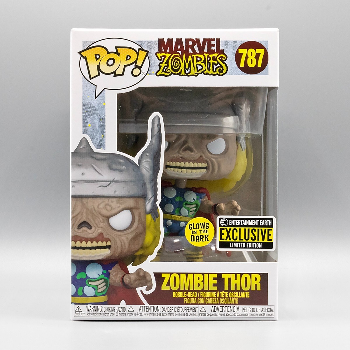 Funko Pop! Marvel Zombies, Zombie Thor GITD EE Exclusive #787, new