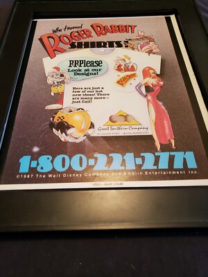 Who Framed Roger Rabbit Rare Original Merchandise Promo Poster Ad ...