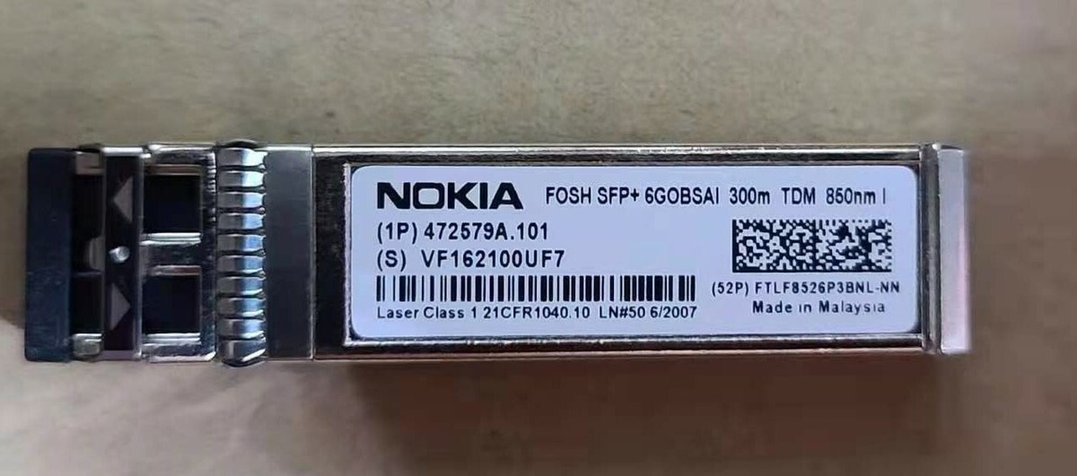 NOKIA NSN FOSH 472579A.101 SFP+ 6.144G 300m 850nm Genuine NOKIA NSN FOSH 472579A.101 SFP+ 6.144G 300m 850nm Genuine