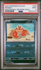 PSA 9 Krabby Master Ball Reverse Holo 098/165 Pokemon 151 2023 Korean SV2a